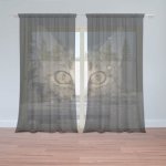 Sablio Záclony Kočka: 2ks 150x250cm – Hledejceny.cz