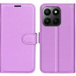 Litchi knížkové pouzdro na Honor 400 Smart 5G/4G/Honor X7d - fialové – Hledejceny.cz