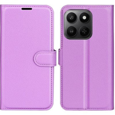 Litchi knížkové pouzdro na Honor 400 Smart 5G/4G/Honor X7d - fialové – Hledejceny.cz