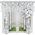BytoTex Sada hotových záclon Tereza zelená/bílá 400x160 cm – Hledejceny.cz
