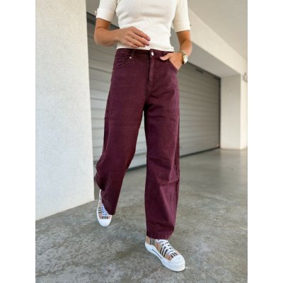 Eshopat Dámské rifle balloon fit Valoire Wine Red – Hledejceny.cz