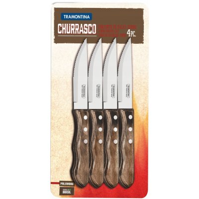 TRAMONTINA 4 JUMBO Wood CHURRASCO Steakové Nože – Zboží Mobilmania