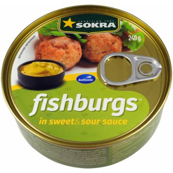 Sokra FISHBURGS Pečenáče v sladkokyselé omáčce 240 g