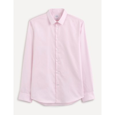Celio Narox pánská košile slim fit světle růžová