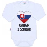NEW BABY Body s potiskem New Baby Fandím s ocinom bílé – Zboží Dáma