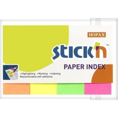 Záložky samolepicí Stick´n 20x50 mm, neonové (4x50 lístků) – Hledejceny.cz