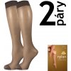 VOXX podkolenky NYLON knee-socks 20 DEN 2 páry fumo