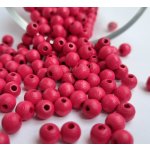 Detoa dřevěné korálky tmavě růžové 6 mm 10 ks – Sleviste.cz