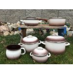 Metalac sada smaltovaného nádobí dekor Capuccino 7 ks – Zboží Dáma