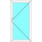 Ekosun Balkónové dveře Ekosun 6 Jednokřídlé Otevírací Ořech 100 x 210 cm – Hledejceny.cz