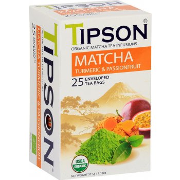 Tipson BIO Matcha Turmeric & Passion Fruit 25 x 1,5 g