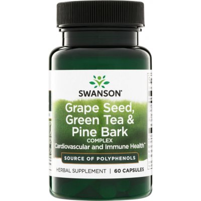 Swanson Grape Seed Green Tea & Pine Bark 60 kapslí – Hledejceny.cz