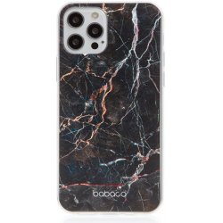 Pouzdro BABACO Apple iPhone 6 / 6S - gumové - černé mramor;