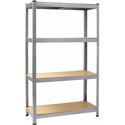 Hogler Regál 180 x 90 x 40 cm 4 police stříbrný 2901 – Hledejceny.cz