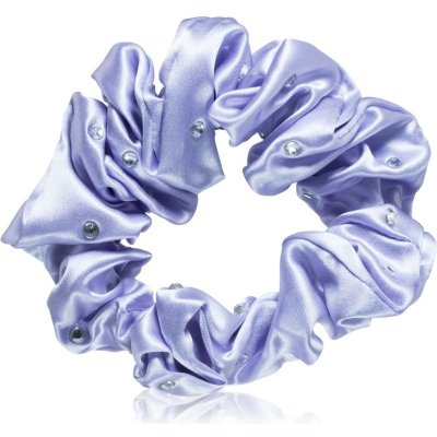 Crystallove Crystalized Silk Scrunchie hedvábná gumička do vlasů barva Lilac 1 ks