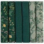 KikkaBoo mušelínové 30x30 cm Secret Garden Green 6 ks – Hledejceny.cz