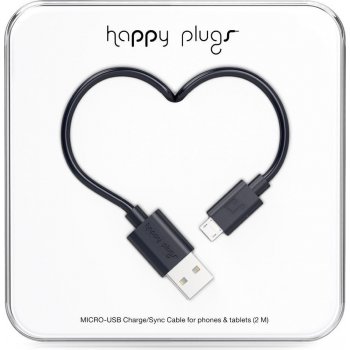 Happy Plugs 9922 datový Micro USB, 2m, černý