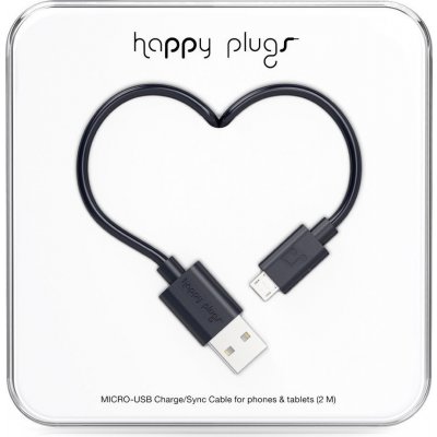 Happy Plugs 9922 datový Micro USB, 2m, černý – Zbozi.Blesk.cz