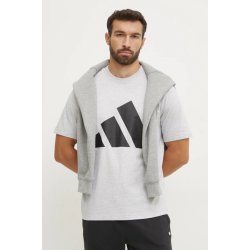 adidas bavlněné tričko Essentials s aplikací JE8946 šedá