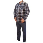 Xcena pyžamo dlouhé propínací šedé káro – Hledejceny.cz