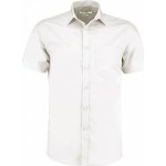 Kustom Kit popelínová pánská košile lehce zúžená kolem pasu bílá – Zboží Mobilmania