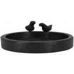 Esschert Desin Pítko krmítko pro ptáky Terazzo 30 x 33 x 12 cm granit černé – Zboží Mobilmania