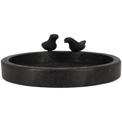 Esschert Desin Pítko krmítko pro ptáky Terazzo 30 x 33 x 12 cm granit černé – Zboží Mobilmania