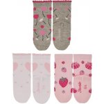 Sterntaler Dětské ponožky 3 pack flowers light grey – Zboží Mobilmania