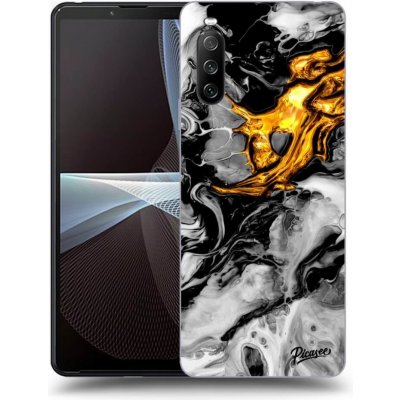 Pouzdro Picasee silikonové Sony Xperia 10 III - Black Gold 2 černé – Zboží Mobilmania