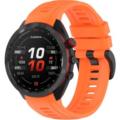 PROTEMIO SILICONE Řemínek pro Garmin Approach S70 - 42mm oranžový 63138 – Hledejceny.cz