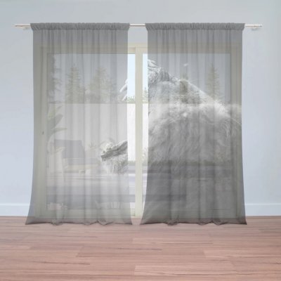 Sablio Záclony Řvoucí lev: 2ks 150x250cm – Hledejceny.cz