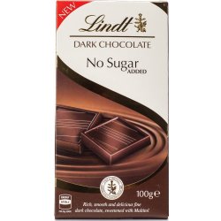 Lindt Hořká čokoláda bez přidaného cukru 100 g