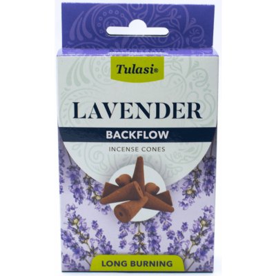 Tulasi Lavender backflow indické vonné františky 10 ks