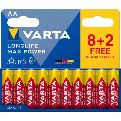 Varta Longlife Max Power AA 10ks 4706101710 – Zboží Živě