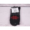 CNB Berlin Termo ponožky DE 37750 teplé s vlnou s norským vzorem černé s červenou