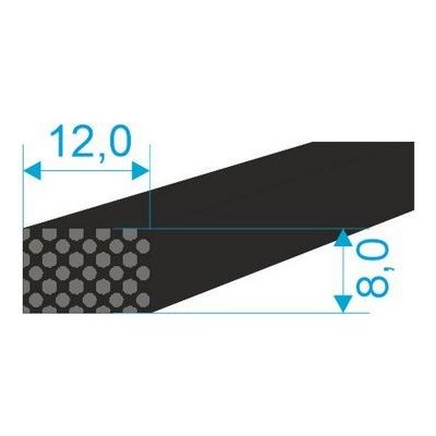 020812 Profilové těsnění 8x12 plné | Zboží Auto