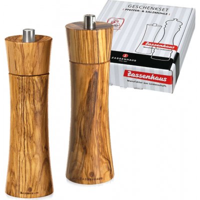 Zassenhaus Frankfurt set mlýnků olivové dřevo 18 cm – Zbozi.Blesk.cz