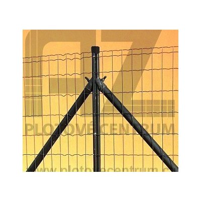 Plotová vzpěra pro sloupky CLIP poplastovaná 2000 mm | kruhový profil Ø 38 mm | antracit – Zboží Mobilmania