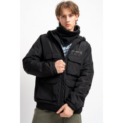 Reporter Young zimní bunda s kapucí a předními kapsami Infinite černá – Sleviste.cz