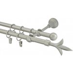 HEBR Garnýž Lilie matná stříbrná dvojitá 240 cm – Sleviste.cz