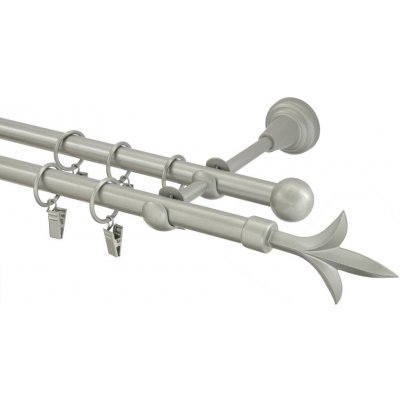 HEBR Garnýž Lilie matná stříbrná dvojitá 240 cm – Sleviste.cz