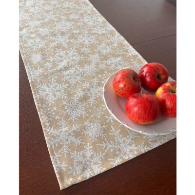 Molilen Vánoční běhoun vločky na béžové 30x70cm – Hledejceny.cz