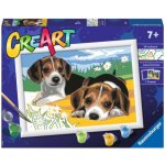RAVENSBURGER CreArt Malování podle čísel Štěňata Jack Russella 24 x 18 cm – Zboží Dáma