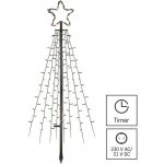 Emos DCTC02 LED vánoční strom kovový 180 cm venkovní i vnitřní studená bílá časovač – Zboží Dáma