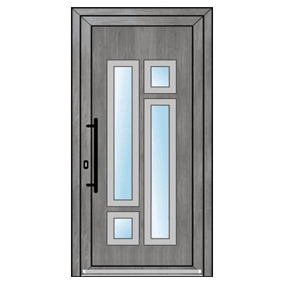 OknaDvereNaMiru.cz Vchodové dveře INOX 1417 bílá 100 x 215 cm – Zboží Mobilmania