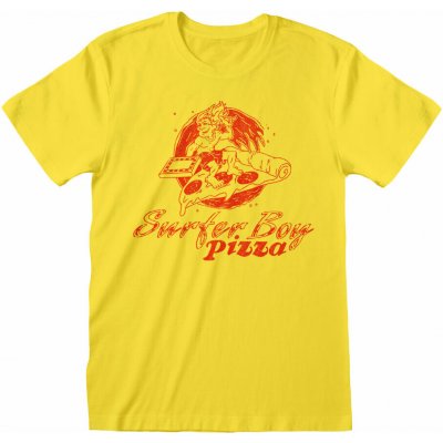 Stranger Things tričko Surfer Boy Pizza Yellow – Zboží Mobilmania