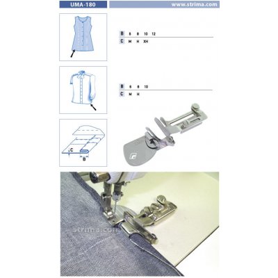 Texi Obrubář s pružinou na prošití příčného švu UMA-180 10 H – Zboží Dáma