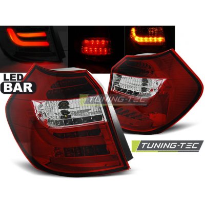 Zadní světla BMW 1 E87 04-03.07 červená/krystal LED BAR – Hledejceny.cz