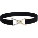 Dámský tenký elastický pásek na šaty Triangl černý – Zboží Dáma