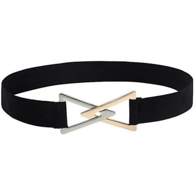 Dámský tenký elastický pásek na šaty Triangl černý – Zboží Dáma